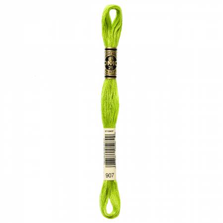 6-Strand Embroidery Floss 907 Light Parrot Green (6675799539877)